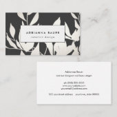 黒クールモダン白の離れ 名刺 (正面/裏面)