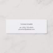 黒クールユニークはっきりしたデザイモダンナー スキニー名刺 (裏面)