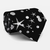 黒クール星模様 ネクタイ (ロール)