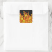 黒クール炎 スクエアシール (バッグ)