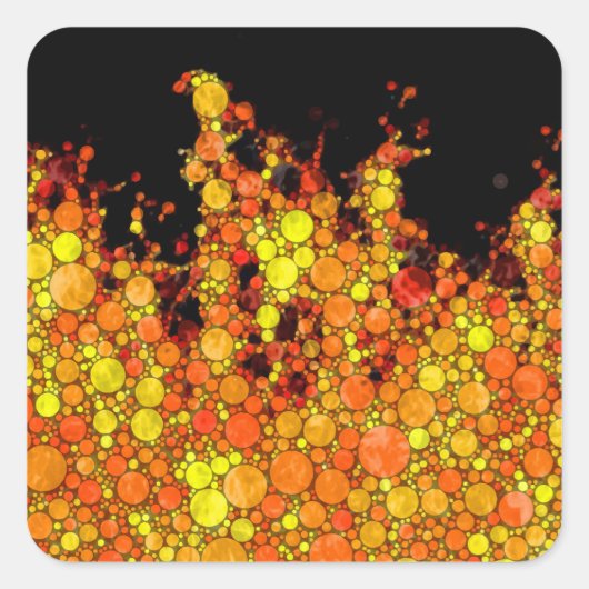 黒クール炎 スクエアシール (正面)