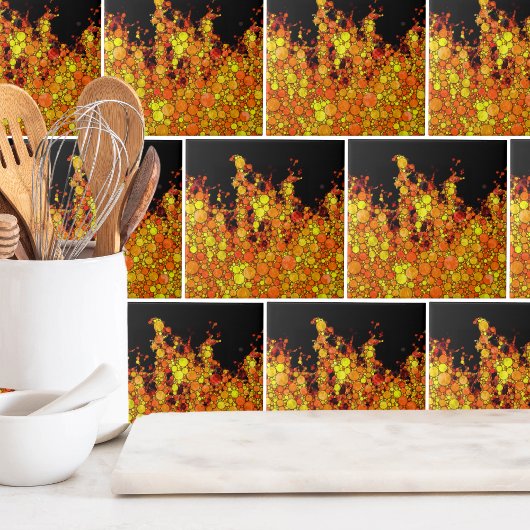 黒クール炎 タイル