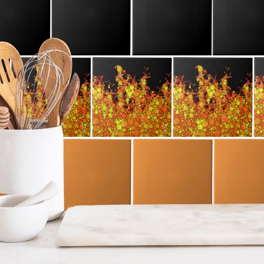 黒クール炎 タイル