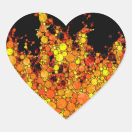 黒クール炎 ハートシール