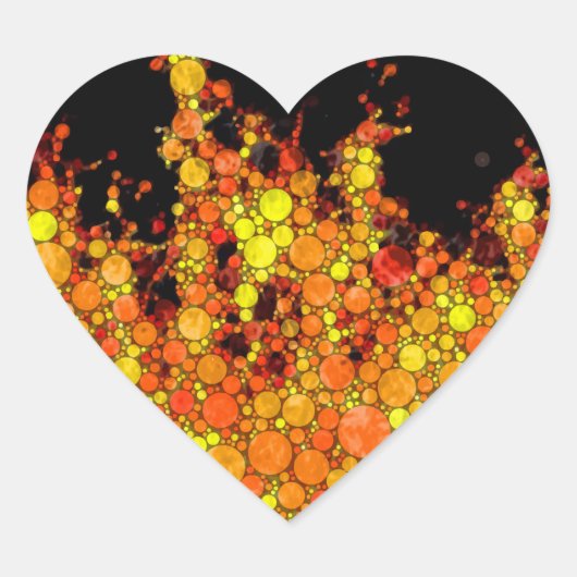 黒クール炎 ハートシール (正面)