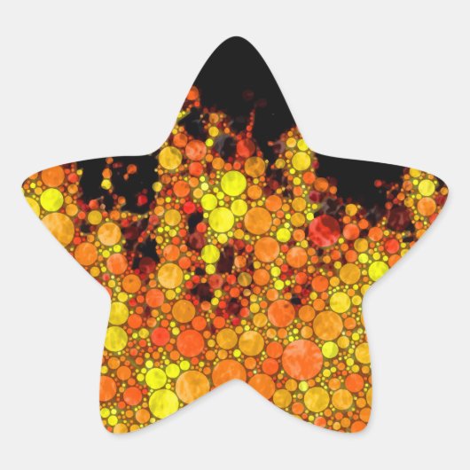 黒クール炎 星シール (正面)