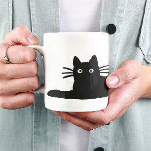 黒クール猫おしり猫愛人 コーヒーマグカップ