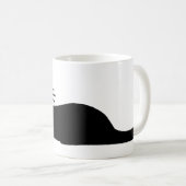 黒クール猫おもしろい猫かわいい コーヒーマグカップ (正面右)