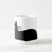黒クール猫おもしろい猫かわいい コーヒーマグカップ (中央)