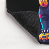 黒クール猫ゲーマーハロウィーン マウスパッド (コーナー)