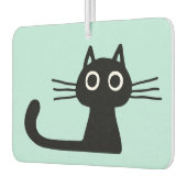 黒クール猫 |動物お洒落アート カーエアーフレッシュナー (左)
