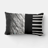 黒クール白ピローモダンシック ランバークッション (裏面)