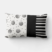 黒クール白ピローモダンシック ランバークッション (裏面)