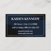 黒クール車サービス詳細写真テンプレート 名刺 (裏面)