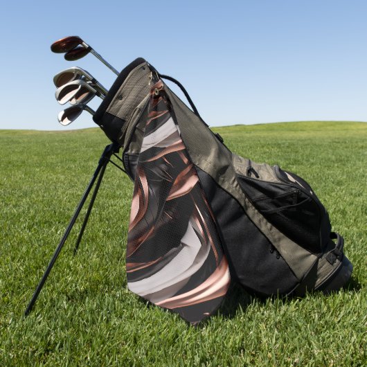 黒クール、銀、銅抽象芸術の3D効果 ゴルフタオル (グリーン)