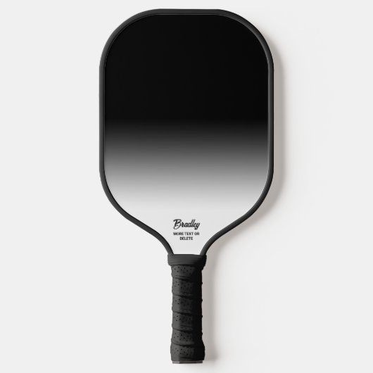 黒グラデグラデーションーションカスタム文字名カッコいい ピックルボールラケット (正面)