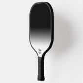 黒グラデグラデーションーションカスタム文字名カッコいい ピックルボールラケット (左)