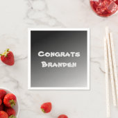 黒グラデーションおめでとう スタンダードカクテルナプキン (インサイチュ)