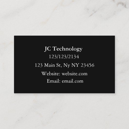 黒グラデーション名刺 名刺 (裏面)