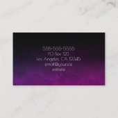 黒グラデーション紫の水色 名刺 (裏面)