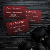 黒グラデーション赤ゴシック結婚ギフト簿 エンクロージャーカード