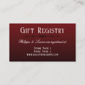 黒グラデーション赤ゴシック結婚ギフト簿 エンクロージャーカード (正面)