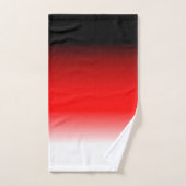 黒グラデーショ赤と白ンバスタオルセット バスタオルセット (ハンドタオル)