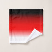 黒グラデーショ赤と白ンバスタオルセット バスタオルセット (ウォッシュタオル)