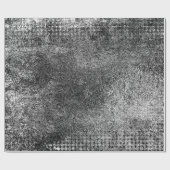 黒グランジと白の抽象的な老化の背景 ラッピングペーパー (フラット)