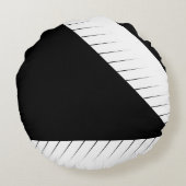 黒グランジと白= ラウンドクッション (裏面)