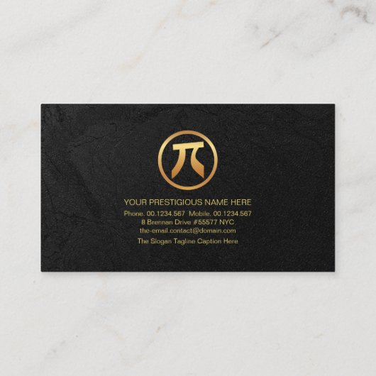 黒グランジの「教えI  Physics」周期表 名刺 (裏面)