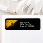 黒グランジアナルコ国旗 ラベル (インサイチュ)