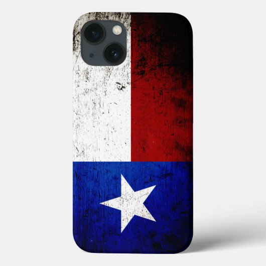 黒グランジテキサス州州旗 Case-Mate iPhoneケース (裏面)