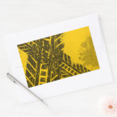 黒グランジ動揺して輪ロードマーキング 長方形シール (封筒)