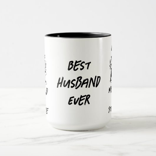 黒グランジ君が私の世界の夫を最高の今までロック マグカップ (中央)