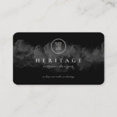 黒グランジ色の曇りロゴの追加 名刺 (正面)
