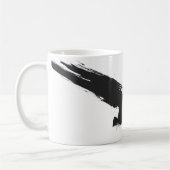 黒グランジ,鳥,鷹,鷹,カラス,カラス,イラストレティ コーヒーマグカップ (左)