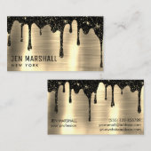 黒グリッター乾燥 名刺 (正面/裏面)