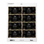 黒グリッター効果油血清 ラベル (フルシート)