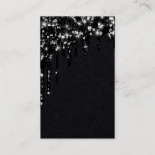 黒グリッターDIYネックレスイヤリングカードホルダー 名刺 (裏面)