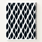 黒グリッドパターン ノートブック (裏面)