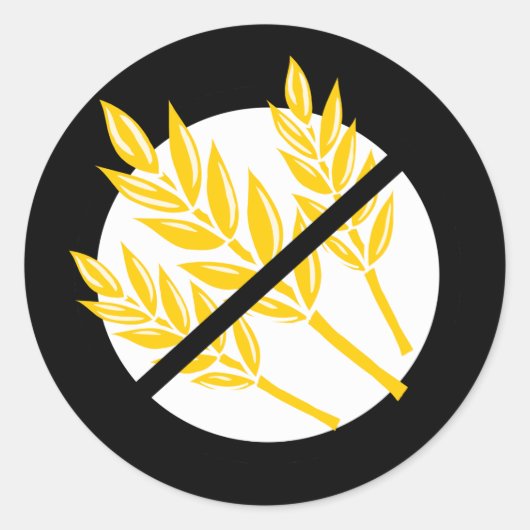 黒グルテン記号なし小麦 ラウンドシール (正面)