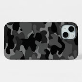 黒グレー カモフラージュ iPhoneケース (裏面横)