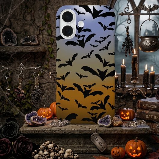 黒コウモリと美しい月夜に夢中 Case-Mate iPhoneケース
