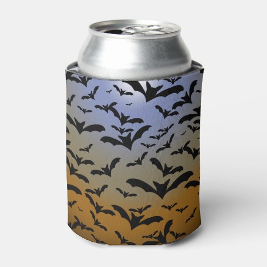 黒コウモリと美しい月夜に恋してコウモリに夢中 缶クーラー (缶正面)