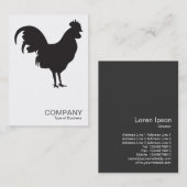 黒コケレル – 白 名刺 (正面/裏面)