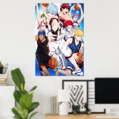 黒コス・バスケットボールテレビ ポスター (ホームオフィス)