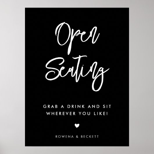 黒コンテンポラリーいオープンシー結婚ズ ポスター (正面)