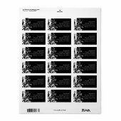 黒コンテンポラリーと白の渦巻き ラベル (フルシート)