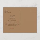 黒コンテンポラリーと金ゴールドモノグラム日付の保存 案内ポストカード (裏面)